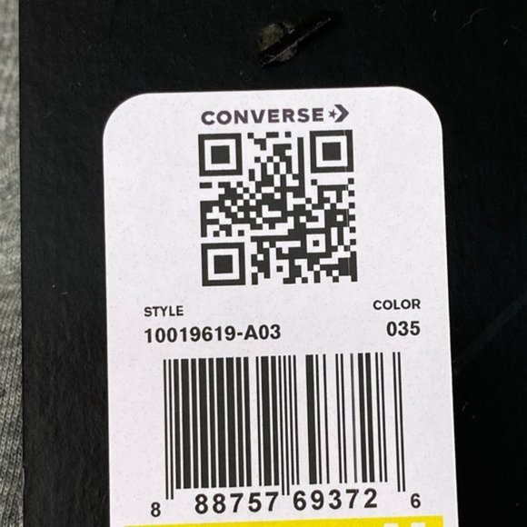 💖MEGA SALE💖Converse Men’s Size S Pullover Sweatshirt Gray Cotton 10019619-A03 - Picture 7 of 7